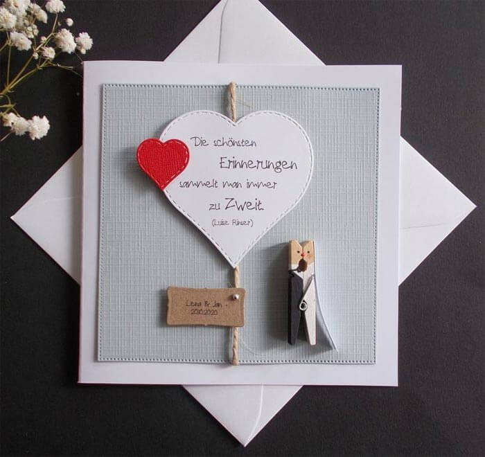 Glückwunschkarte Hochzeit: 15 schöne Exemplare & was ihr noch wissen müsst!