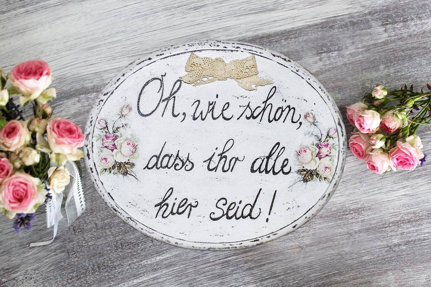 DIY VintageSchilder selber machen Anleitung für ShabbyHolzschilder