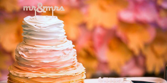 Ombre Hochzeitstorte