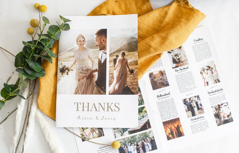 Dankeskarten Hochzeit Große Übersicht mit Tipps zu Text &amp; Gestaltung!