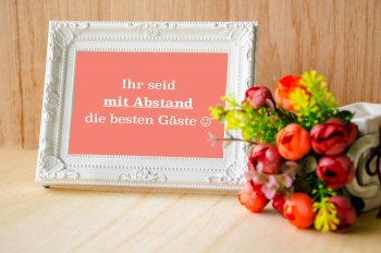 Mit Abstand die besten Gäste Schild