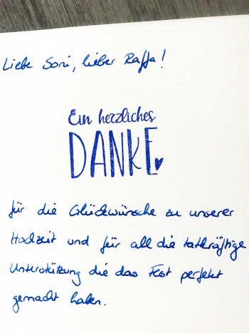 Dankeskarten Hochzeit Große Übersicht mit Tipps zu Text & Gestaltung!