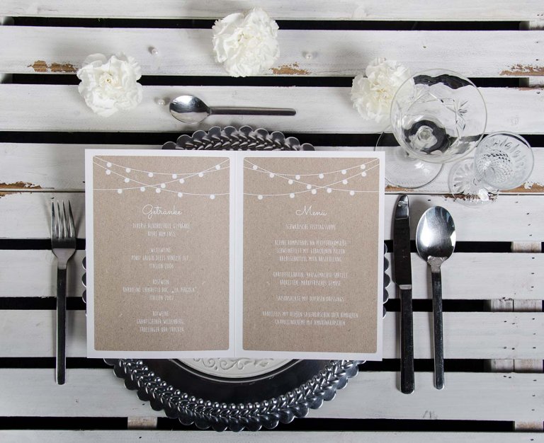 Getränkekarte zur Hochzeit I Tipps, Ideen und Inspirationen