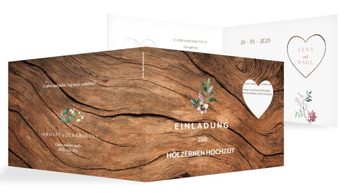 Hölzerne Hochzeit Die schönsten Sprüche, Gedichte & Geschenkideen